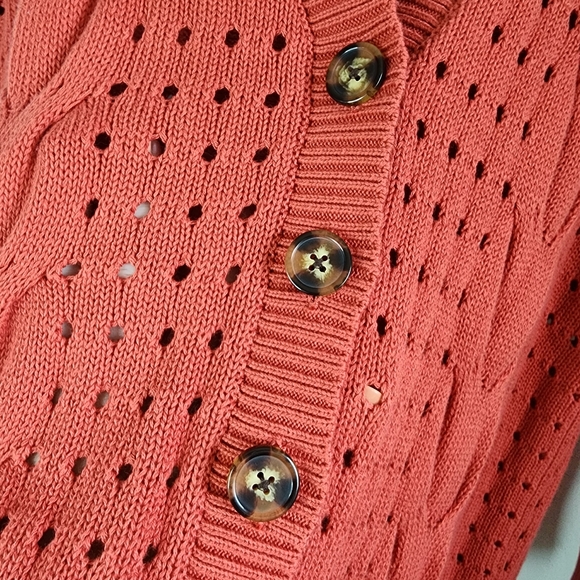 Torrid Cable Boyfriend Cardigan Sweater Baked Apple Sz 00 - Picture 10 of 13